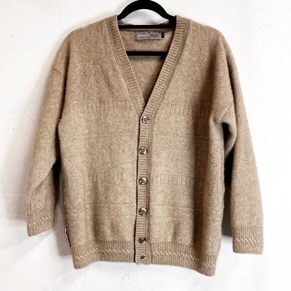 Merino Mink Sweaters - Merino‎ Mink New Zealand Women’s Merino Wool Blend Cardigan Sweater Large Button